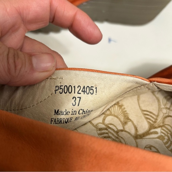 Fly London Orange Wedge Shoes with Unique Design - Picture 5 of 10